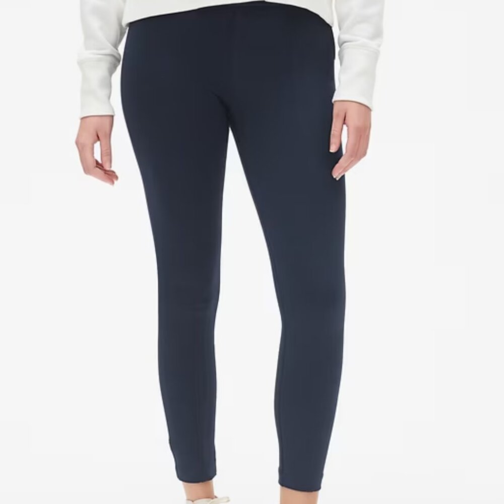 Navy Gap Ponte Side-Zip Legging Size Medium